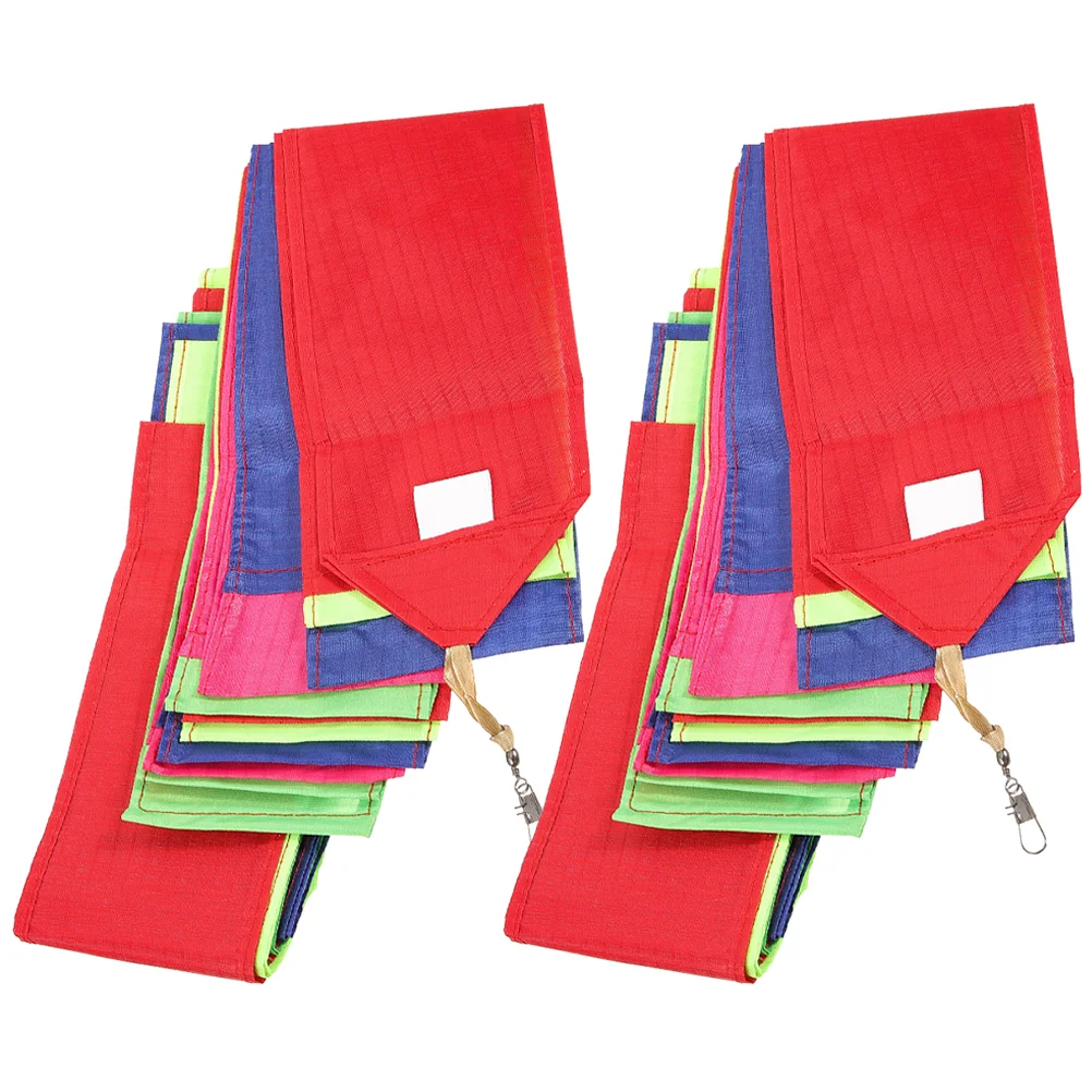 

2Pcs Colorful Kite Long Tail Decoration Ribbon Streamer Reusable Kite End Decorative Kite Supply