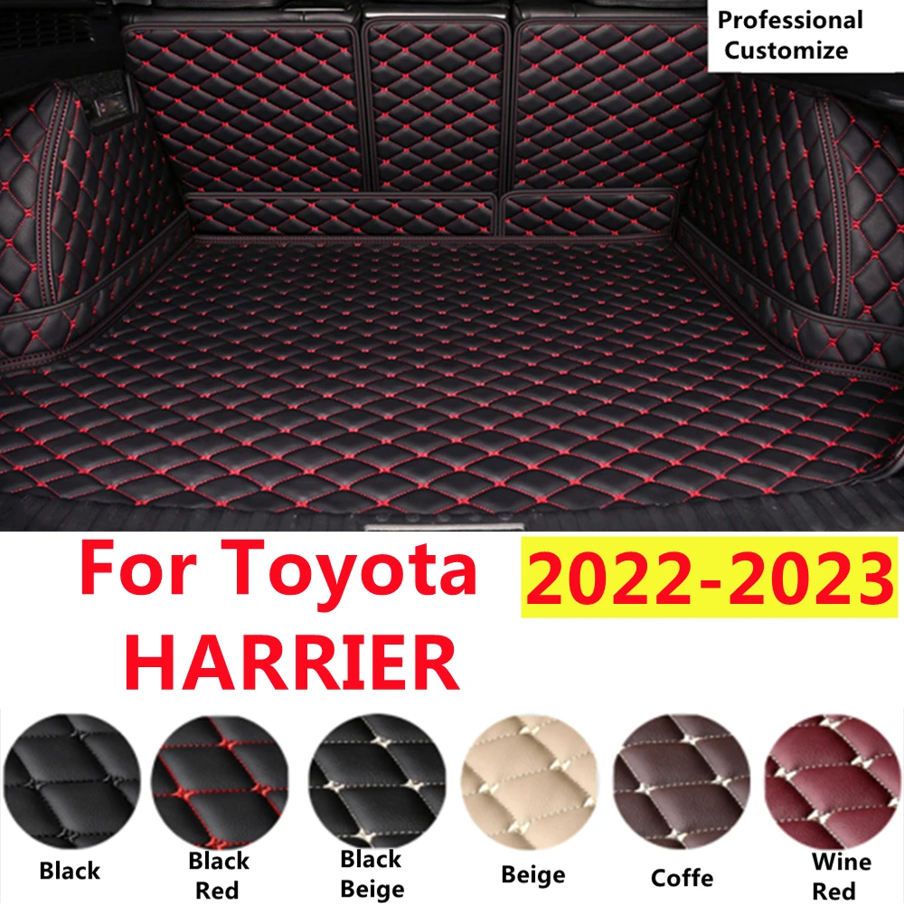 

SJ Full Set Custom Fit For Toyota HARRIER 2022 23 XPE Leather Waterproof Car Trunk Mat Tail Boot Tray Liner Cargo Rear Pad Cover