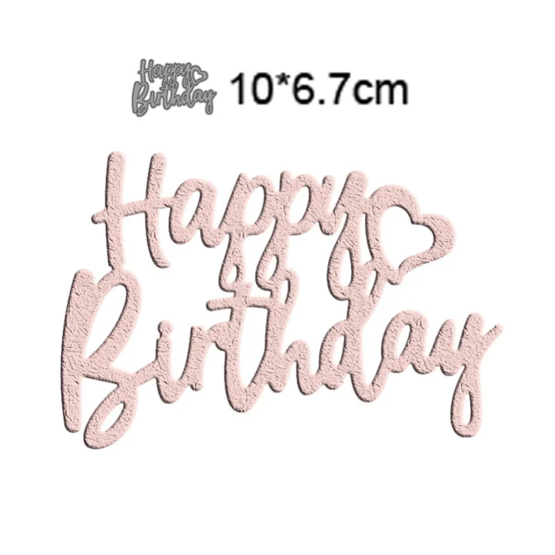 

Carbon Steel Metal Cutting Dies Happy Birthday Love Letters Collection DIY Mold for Scrapbook Album Festival Card Making 2022