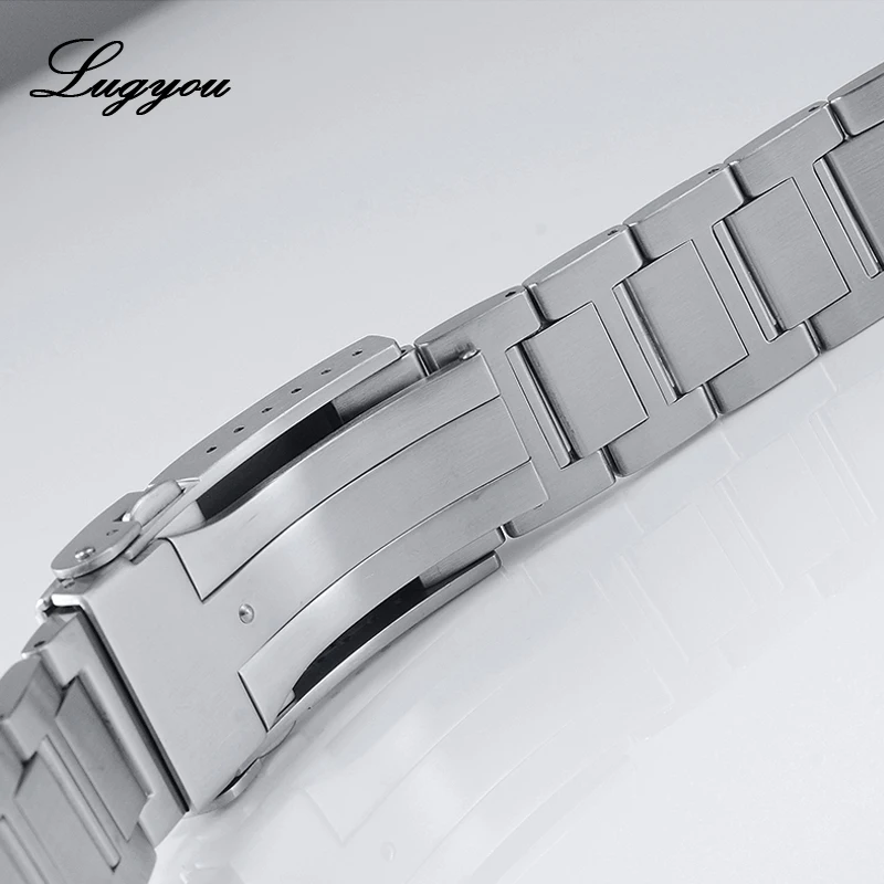 Cronos Watch Parts 18mm/20mm Brushed Stainless Steel Solid Clasp For 62MAS Watch Replacement Buckle