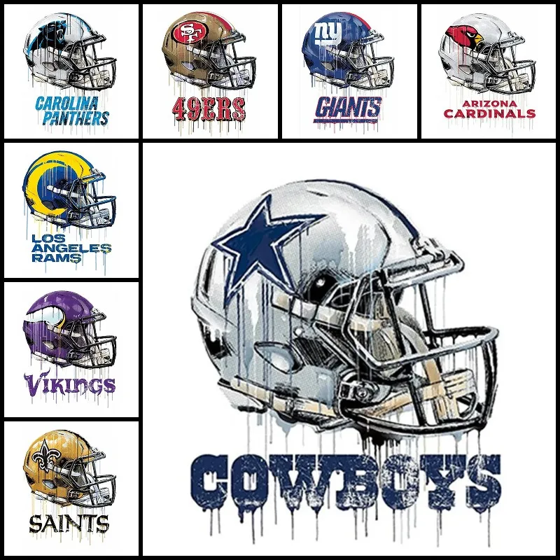 

Full Square National Football Helmet Diamond Painting 5D Embroidery Full Round Diamond CrossStitch DIY Mosaic Home Wall Decor