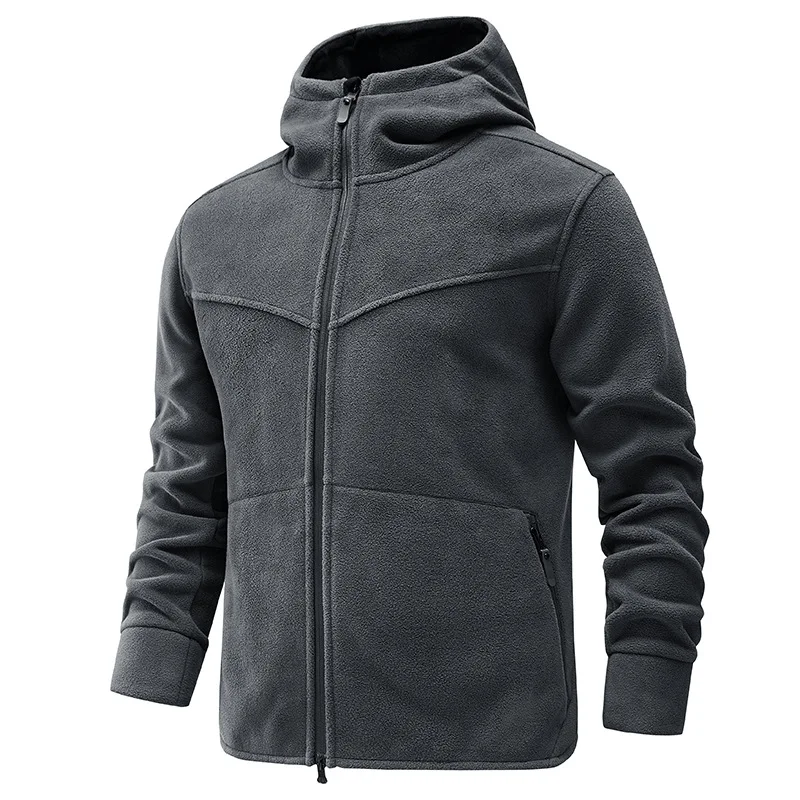 

Autumn and winter men's new fleece jacket men's sweater jacket plus velvet casual sports men's tide M-4XL