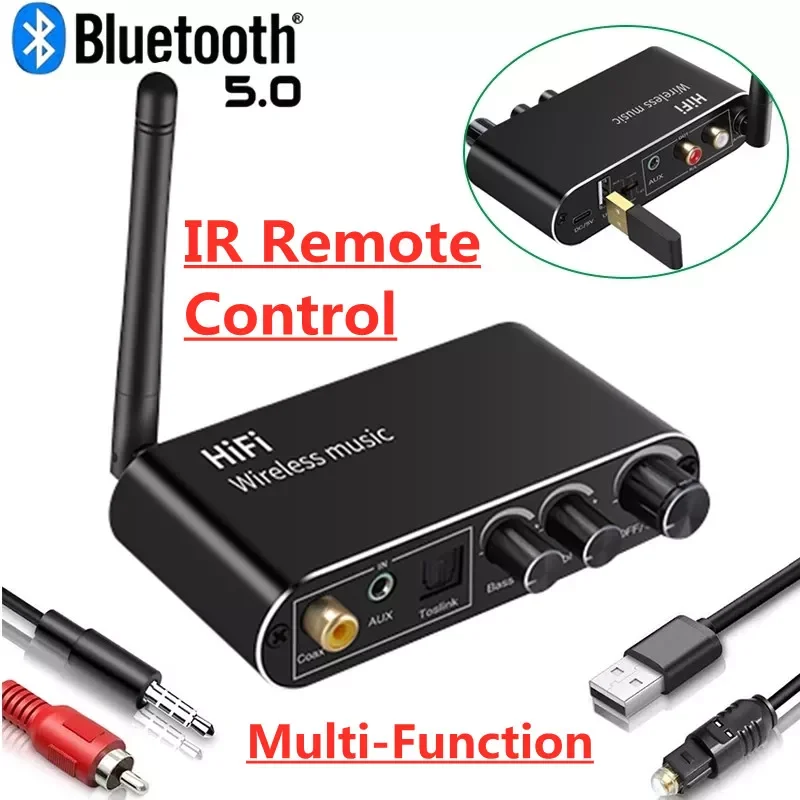 

Digital to Analog Audio DAC Converter Optical Fiber Coaxial to 3.5MM AUX RCA Amplifier Car kit Speaker U Disk Bluetooth Receiver