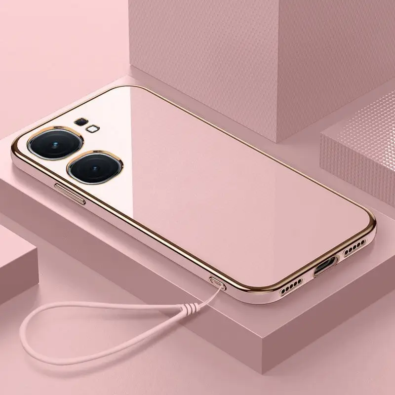 Чехол для vivo iQOO Neo9 Pro Vivo Iqoo чехол Neo9s Capa reno 12 pro защита объектива квадратная задняя