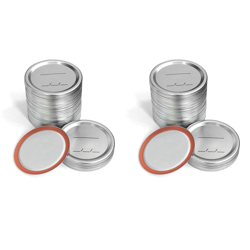 

160Pcs Wide Mouth Canning Lids,Mason Jar Canning Lids for Ball,Split-Type Lids Leak Proof 86mm Mason Jar Lids