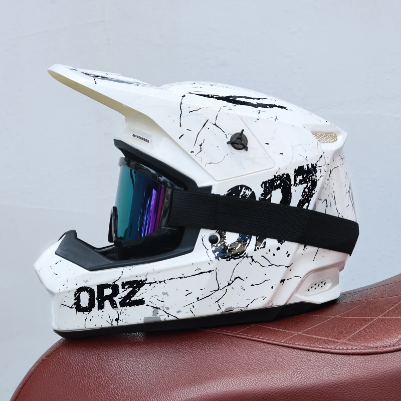 

: Мотошлем для картинга и внедорожья, для скоростного спуска (AM/DH), классический гоночный шлем для мотоциклов, оригинальные очки для эндуро, стандарт DOT