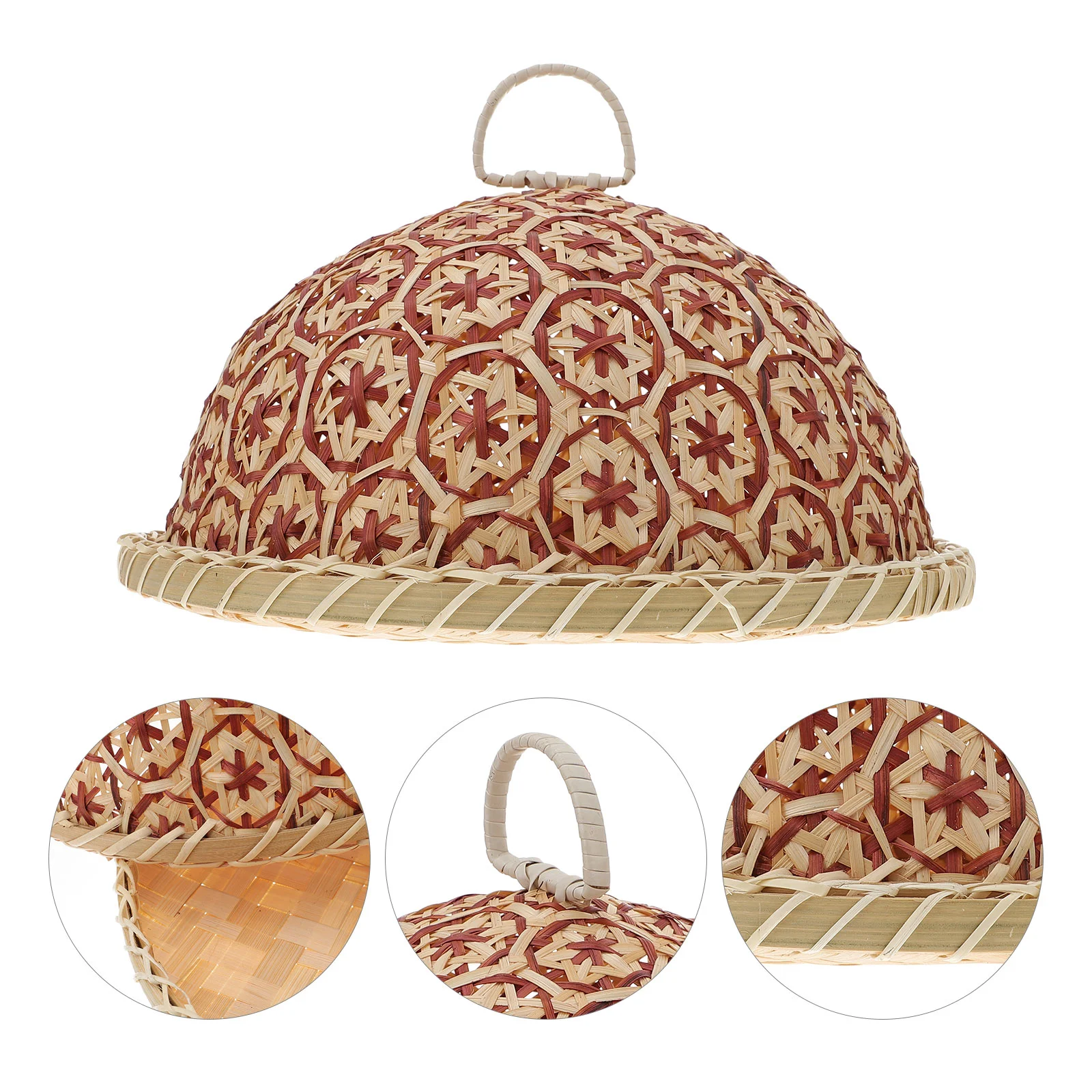 

Cover Fruit Tentlid Steak Basket Traditional Tray Chinesehood Sturdy Woven Dish Round Protector Indoorcovers Dry Plate Durable