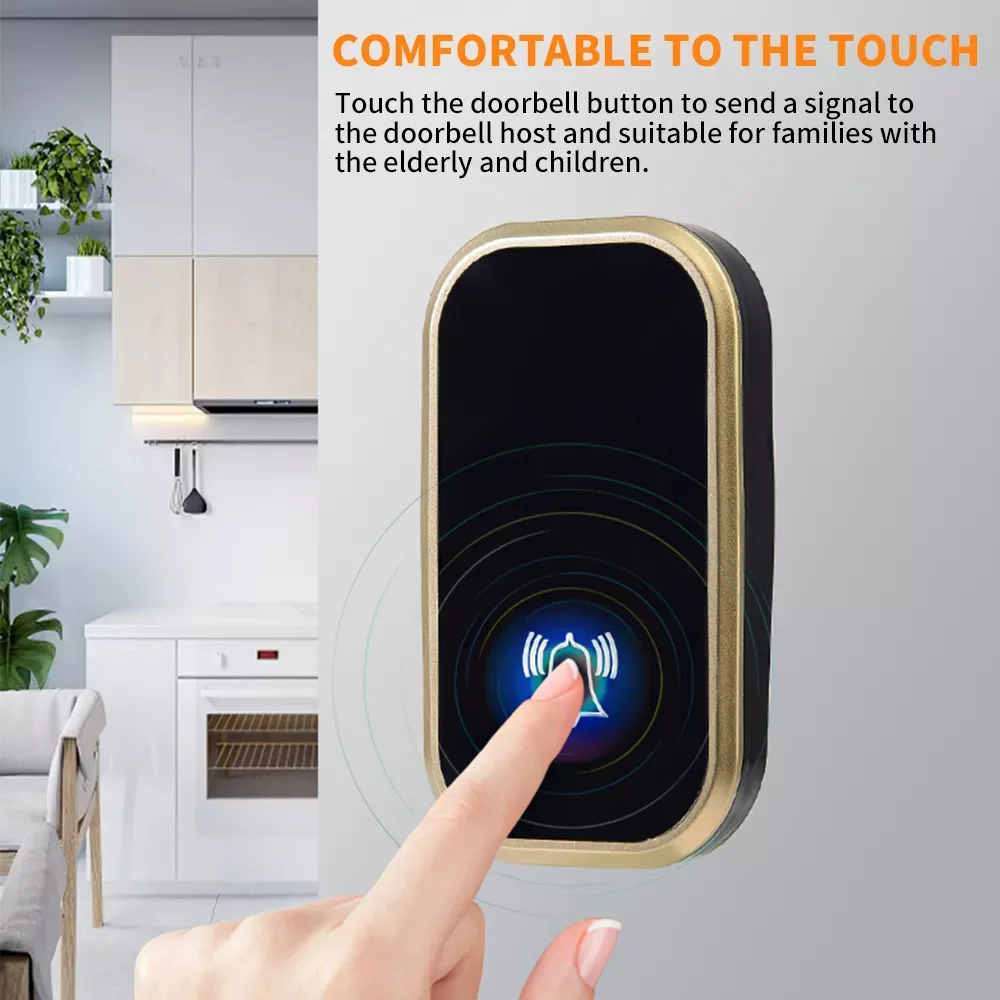 

Home Security Welcome Smart Wireless Doorbell Chimes Intelligent Temperature Humidity Time View Self-Powered Door Bell