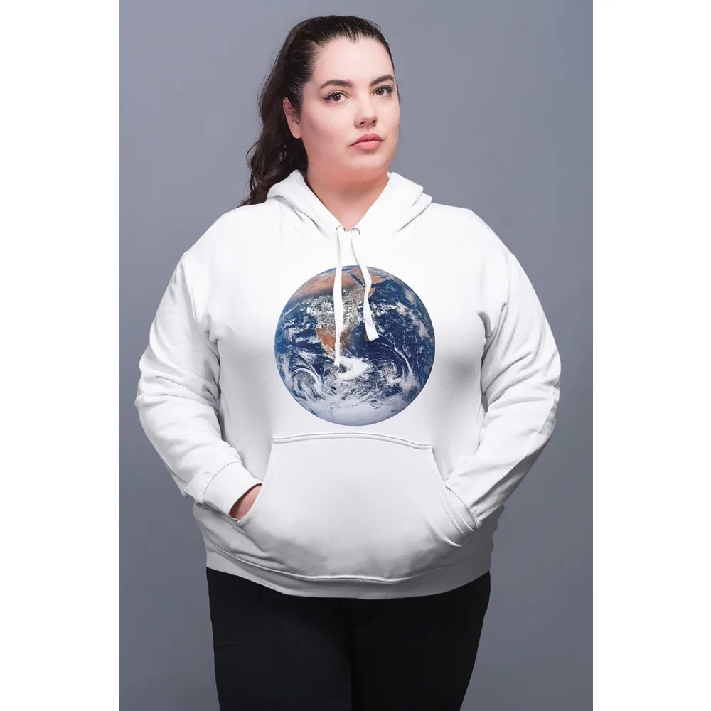 

Белая Женская толстовка с капюшоном Dorlie Wear World