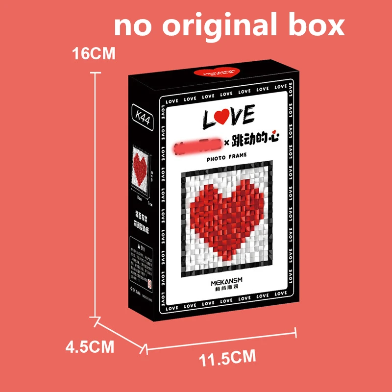 Креативная Фоторамка С Изображением Любви Строительные Блоки Микро Частицами