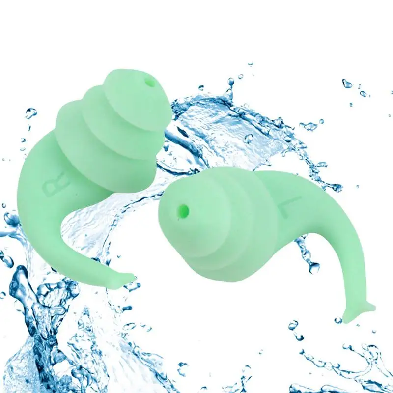 

Waterproof Swimming Earplugs Soundproof Silicone Sleep Noise Reduction Reusable For Swimming Snorkeling Shower Surfing Ear Plugs