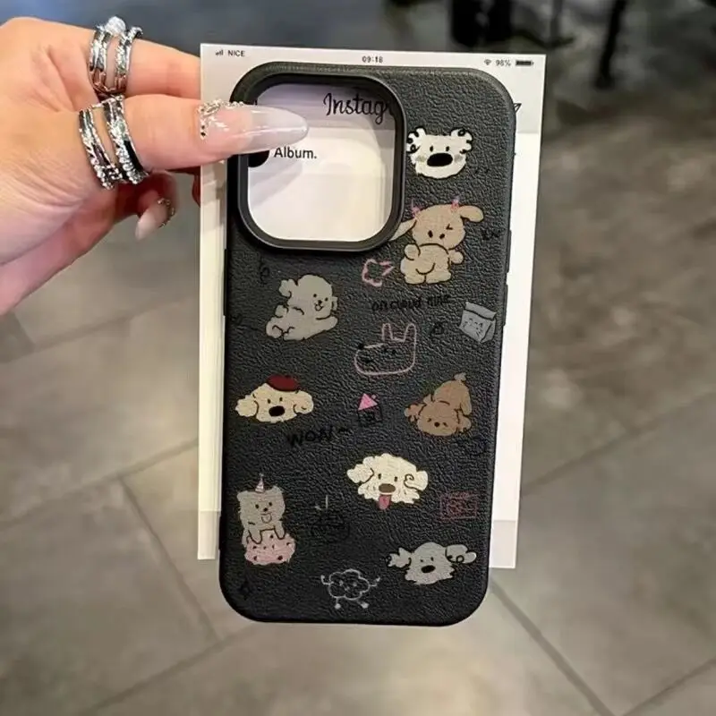 SEIRASSIM чехол для телефона с милым мультяшным щенком iphone 16 pro max 15 14 plus 13 11 12p
