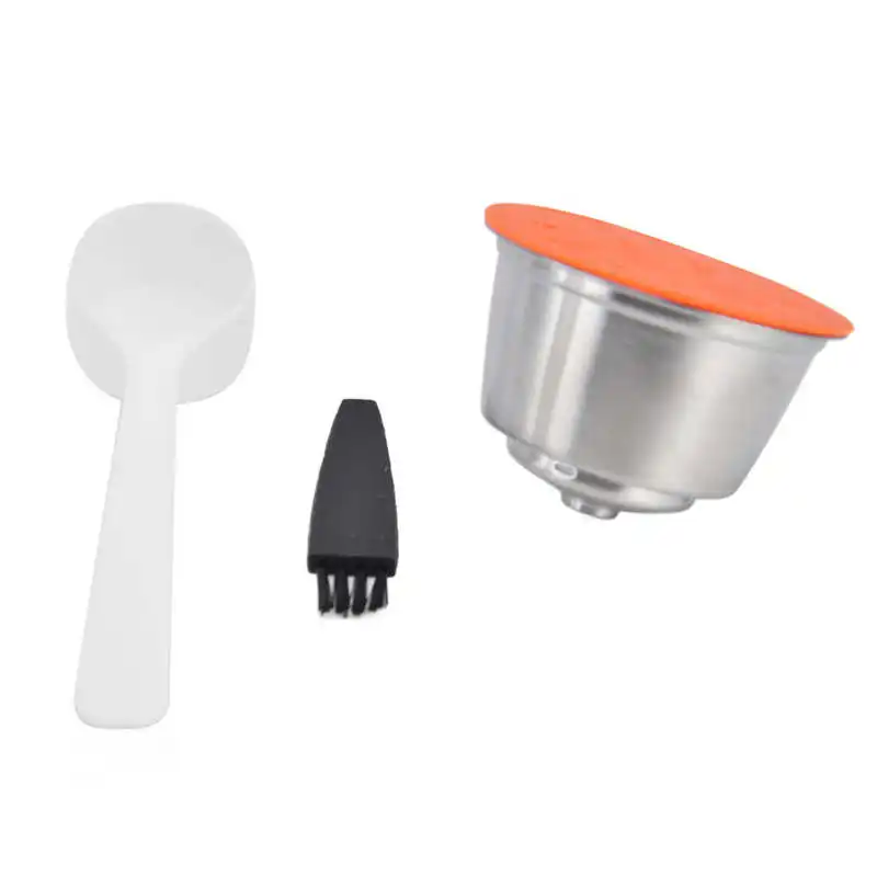

Coffee Capsule Cup Rustproof Stainless Steel Coffee Capsule Filter with Brush for Restaurant