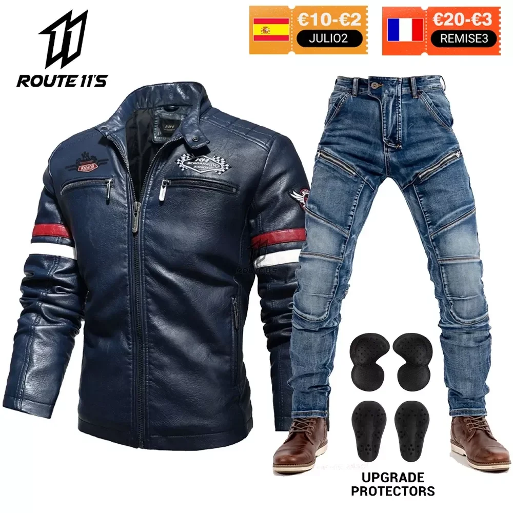 

Motorcycle Jacket Leather Men's Brand Moto Leather Jacket Coat Men Handsome Washed Embroidery Biker PU Jacket Male Jaqueta M
