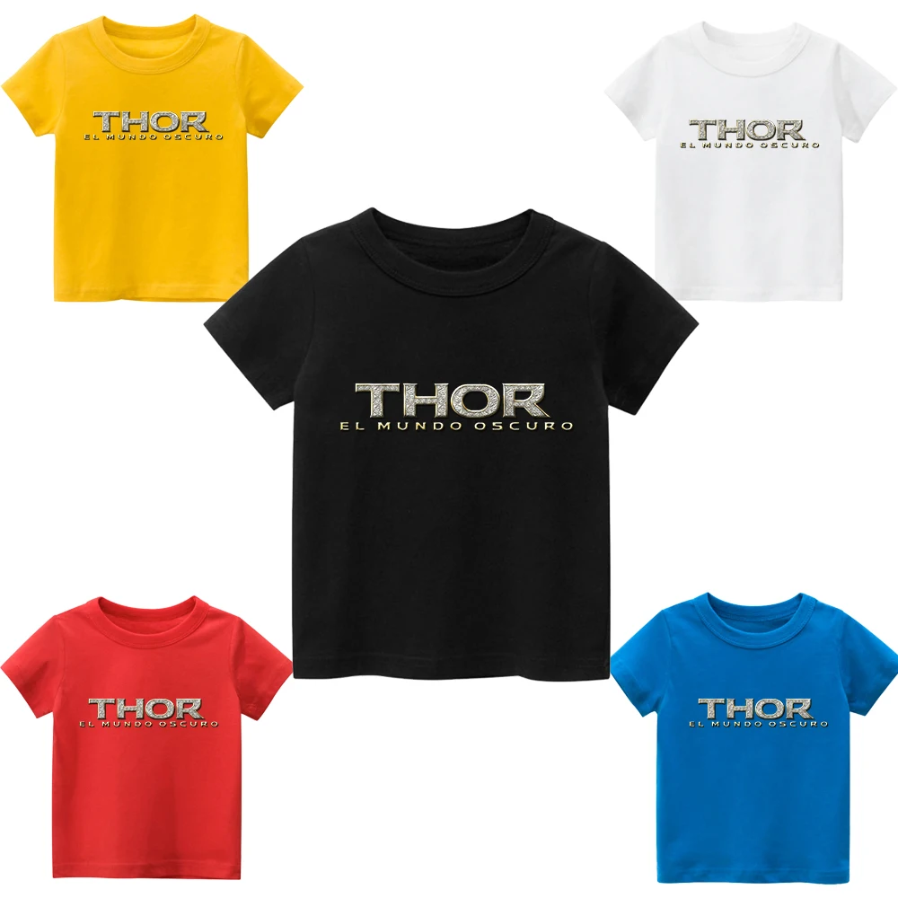 

2022 Summer New Boy's Short Sleeve T-shirt Custom Hero Baby Clothes Outdoor Sports Hip Hop Slim Fit T-shirts