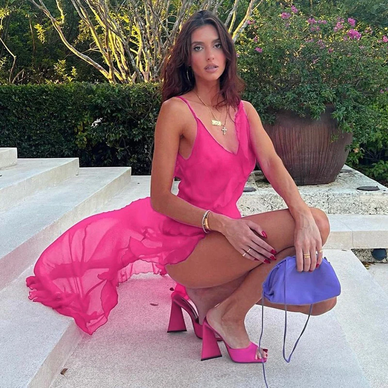 

Корейское цельнокроеное платье 2023, женская летняя повседневная юбка Спайс для девушек с открытой спиной и плечами, однотонное облегающее платье из полиэстера для