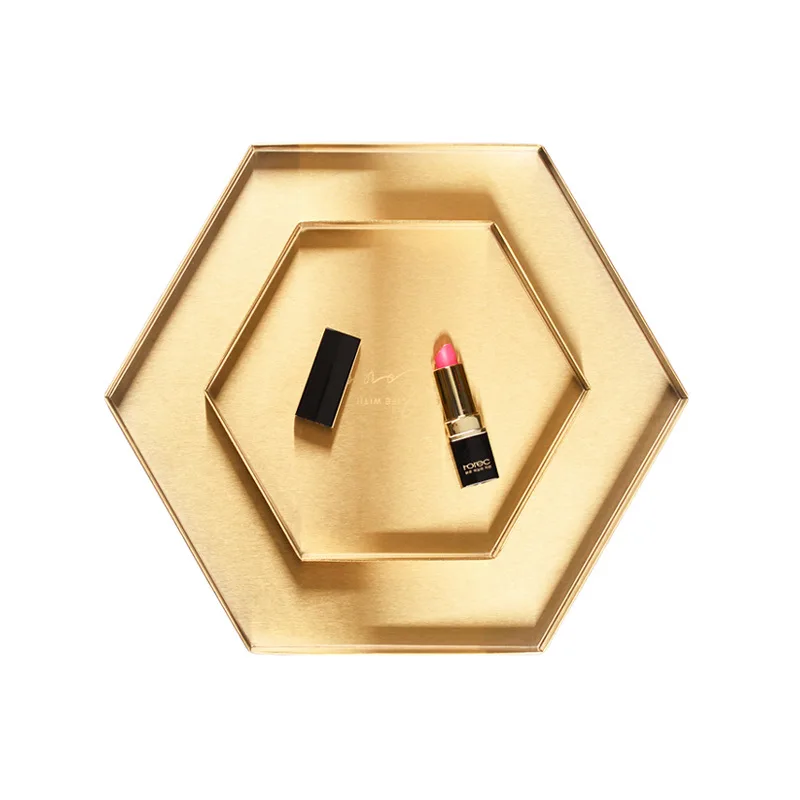 Золотая легсветильник Роскошная Геометрическая тарелка для хранения