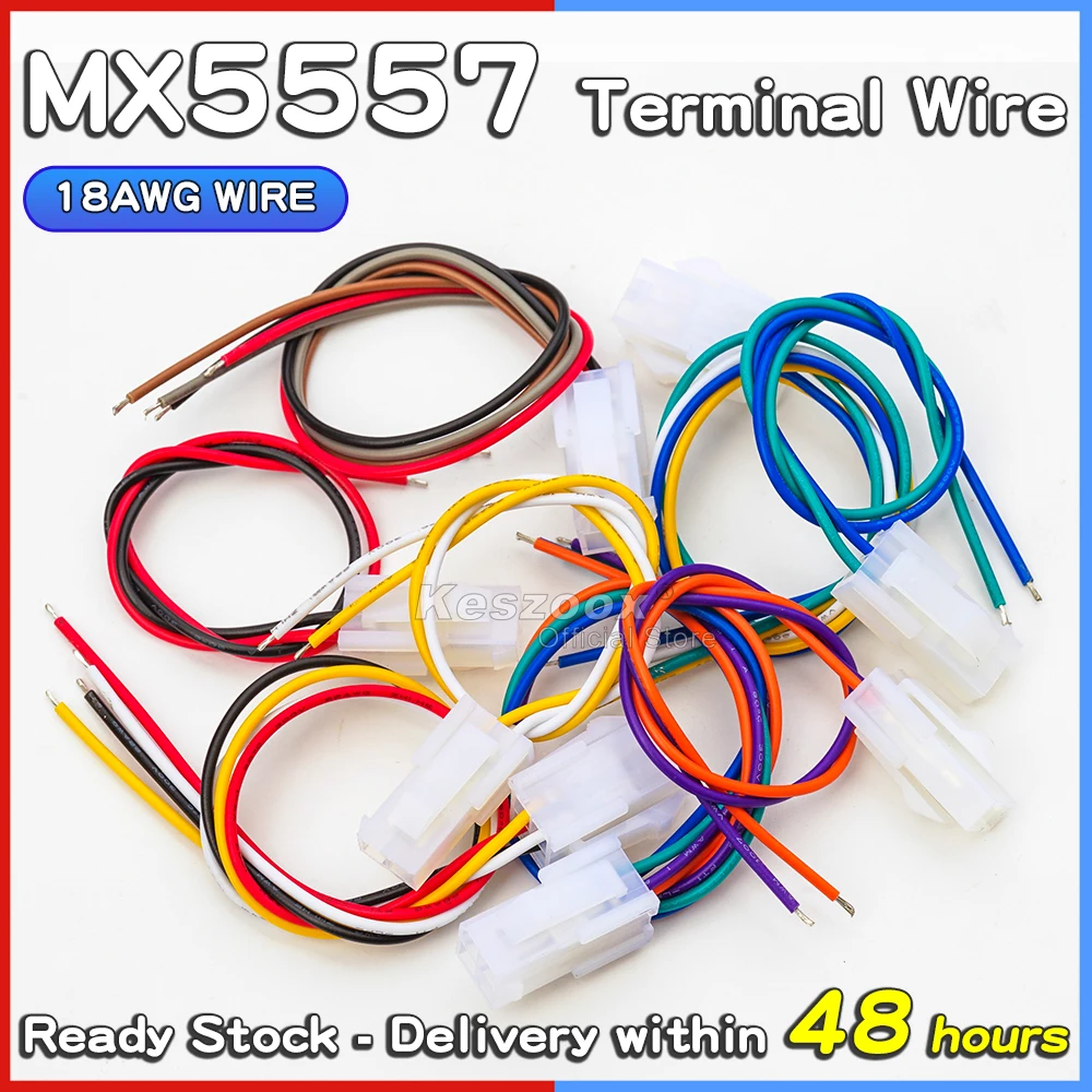 

Tcenofoxy Molex 5557 4.2mm Wire Connector 2/3/4/5/6/7/8/9Pin 10-100cm Length Male Female Socket Terminal 18AWG