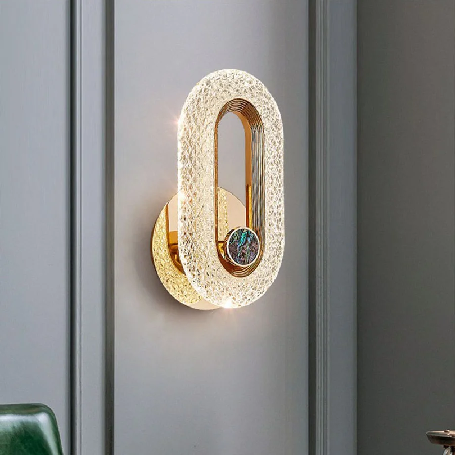 

Современная светодиодный ная настенная лампа, комнатное освещение для роскошного домашнего декора, комнатный настенный светильник для спа...