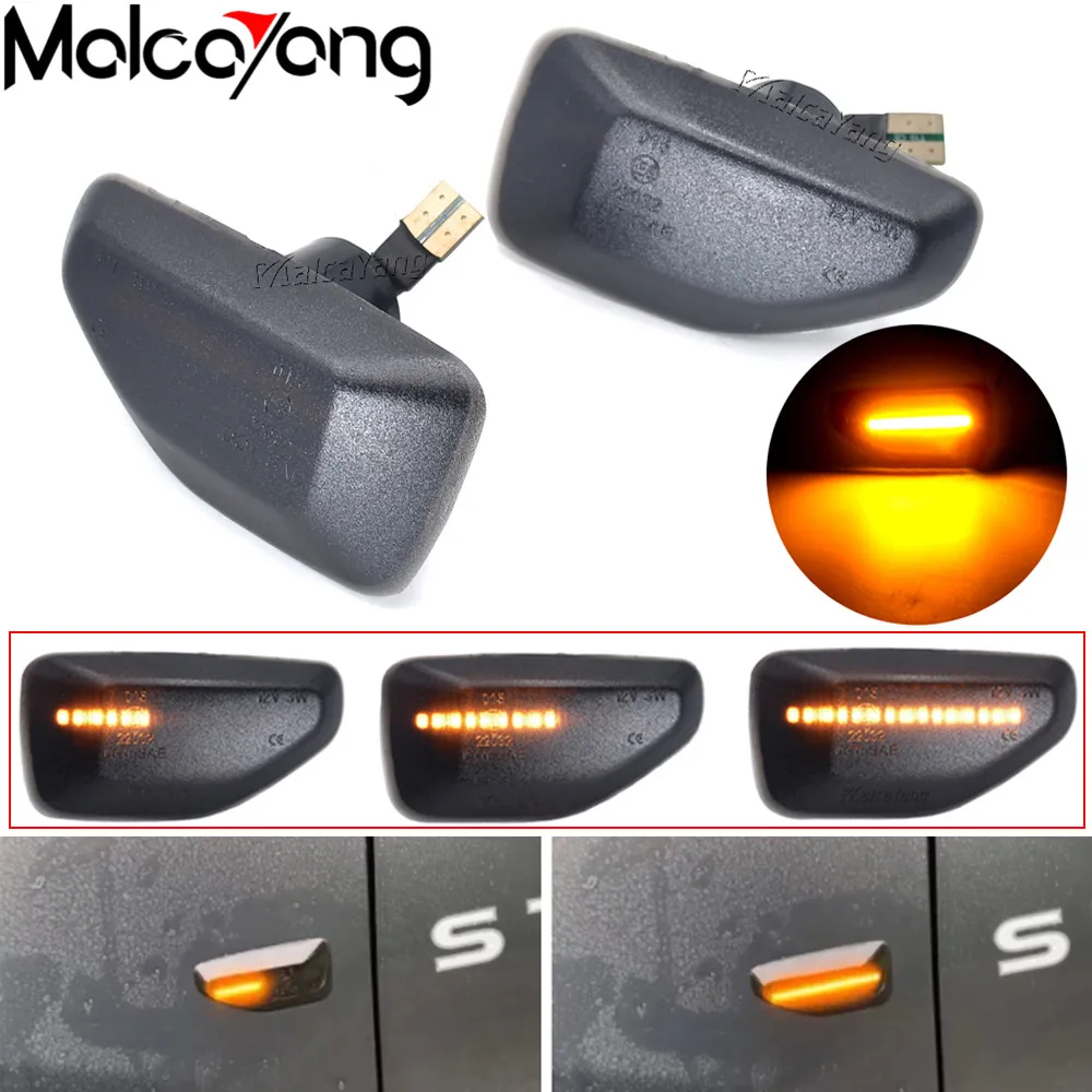 

LED Dynamic Turn Signal Side Marker Lights Indicator Flasher Repeater Lamp For Dacia Logan II 2012 Sandero II 2012 Duster 2018