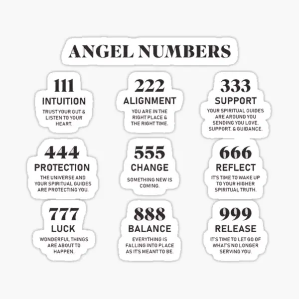 

5 шт., детские наклейки-бамперы «ангельские Цифры»