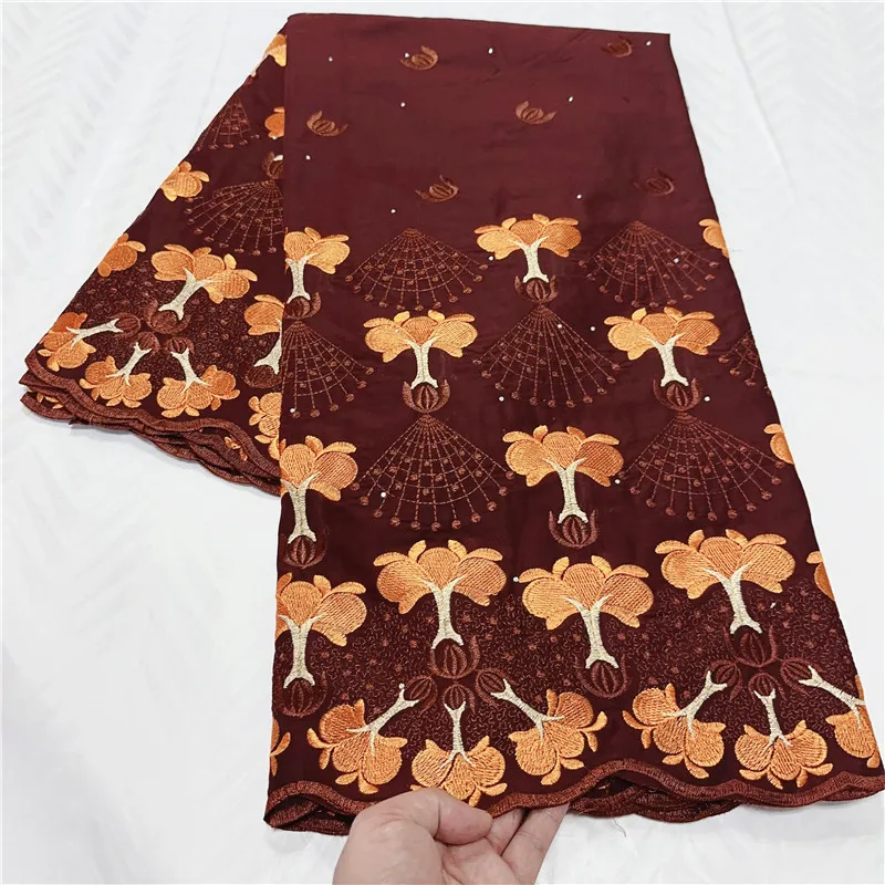 

5 Yards African Swiss Voile Lace Fabric Embroidery Lafaya Trim High Quality African Dry 100% Cotton Lace Fabric For Wedding