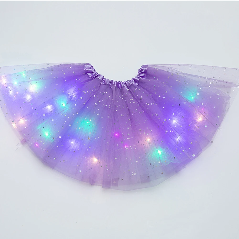 Girls Tulle Clothes Ballet Pettiskirt Kids Tutu Skirt Princess Party Fashion Magic Light Fluffy Stars Sequin Dancewear Glitter 3 Girls Tulle Clothes Ballet Pettiskirt Kids Tutu Skirt Princess Party Fashion Magic Light Fluffy Stars Sequin Dancewear Glitter 3