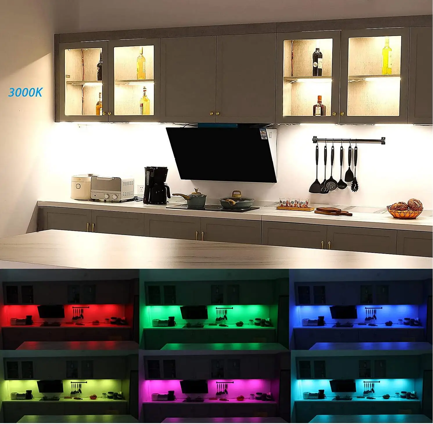 Лампа светодиодная для шкафа с пультом ДУ 30 см