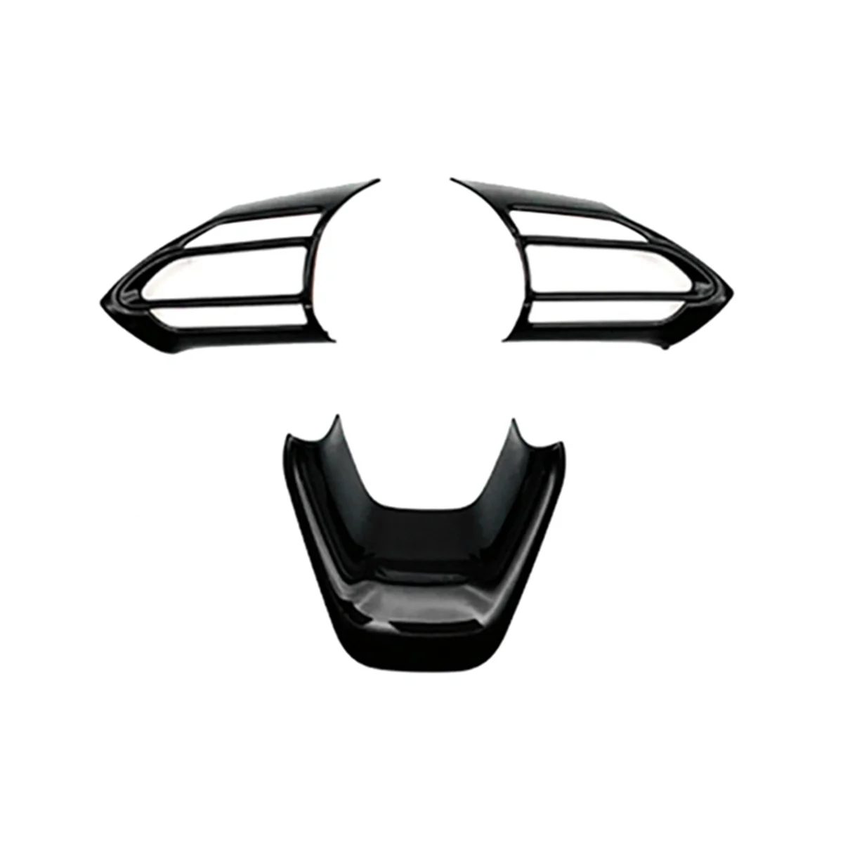 

For AQUA/PRIUS C 2020 2021 Car Glossy Black Car Interior Steering Wheel Cover Trim Moldings