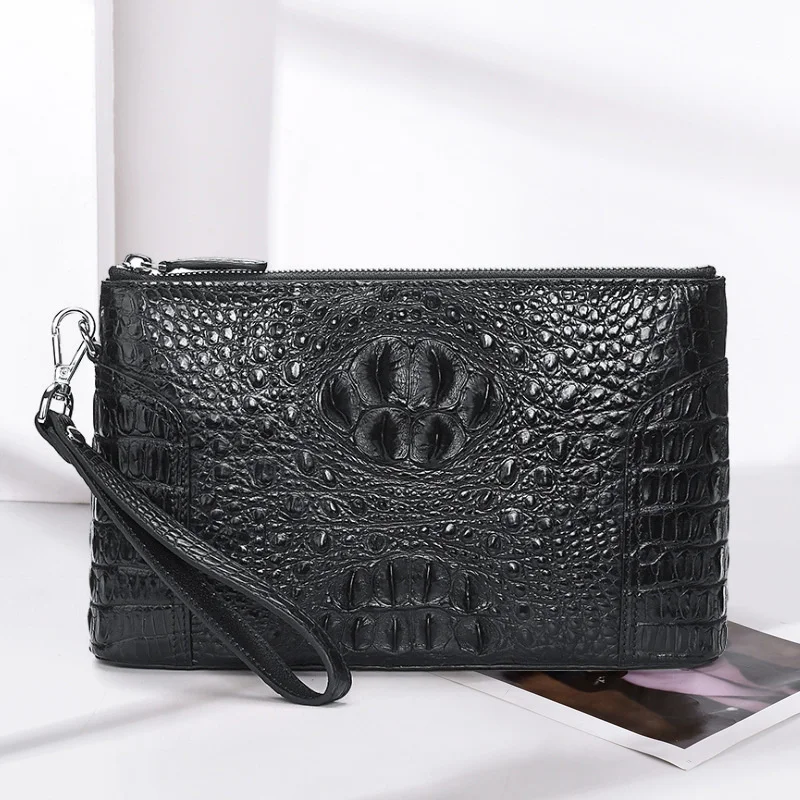 New Design Men Luxury Briefcases Large Capacity Fashion Messenger Bags Genuine Leather Handbag Leisure Underarm Business Bag