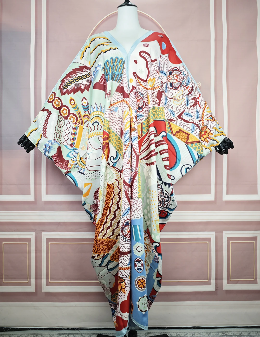 Летнее богомское Африканское популярное Новое шелковое Свободное длинное