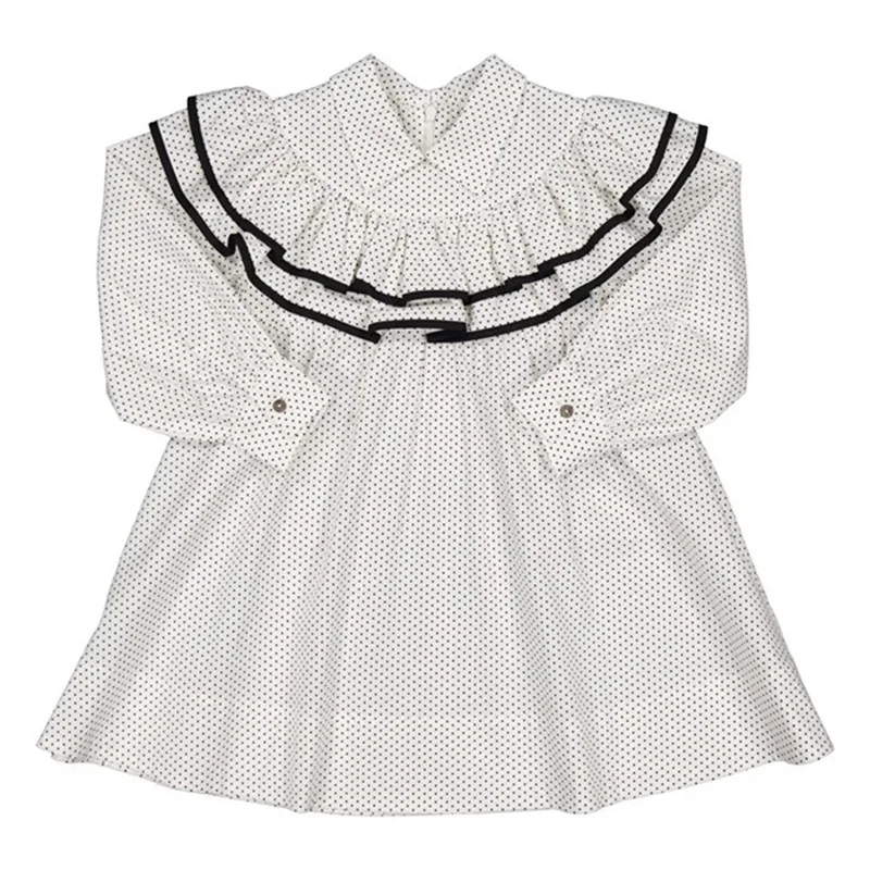 

Распродажа 2023, осенняя одежда для девочек, платье с длинным рукавом и цветочным принтом, детские платья на пуговицах сзади для девочек