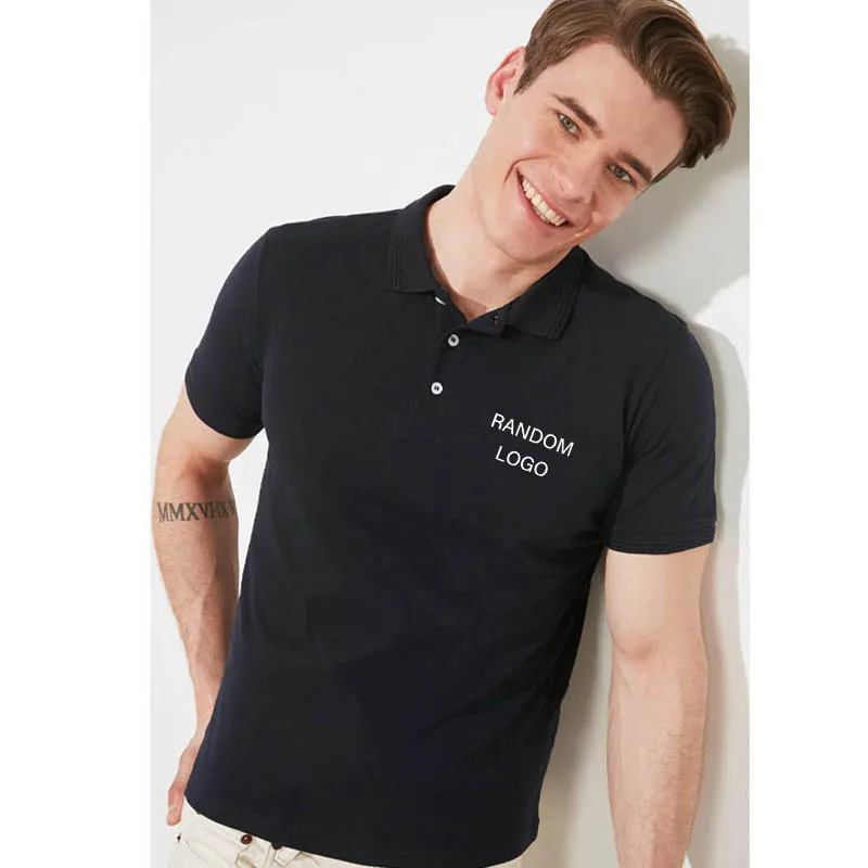 

Рубашка-поло мужская с коротким рукавом, классическая спортивная одежда для гольфа в стиле пэчворк, с принтом случайного логотипа, летняя Деловая одежда