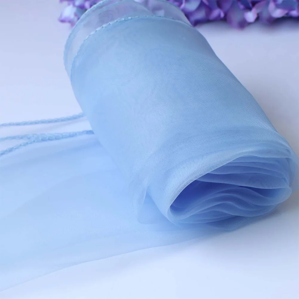 1 шт. новый дизайн серебряная прозрачная органза настольная дорожка свадебные