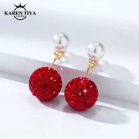 red earrings 2022 new fashion autumn and winter earrings niche design earrings womens fashion versatile earrings