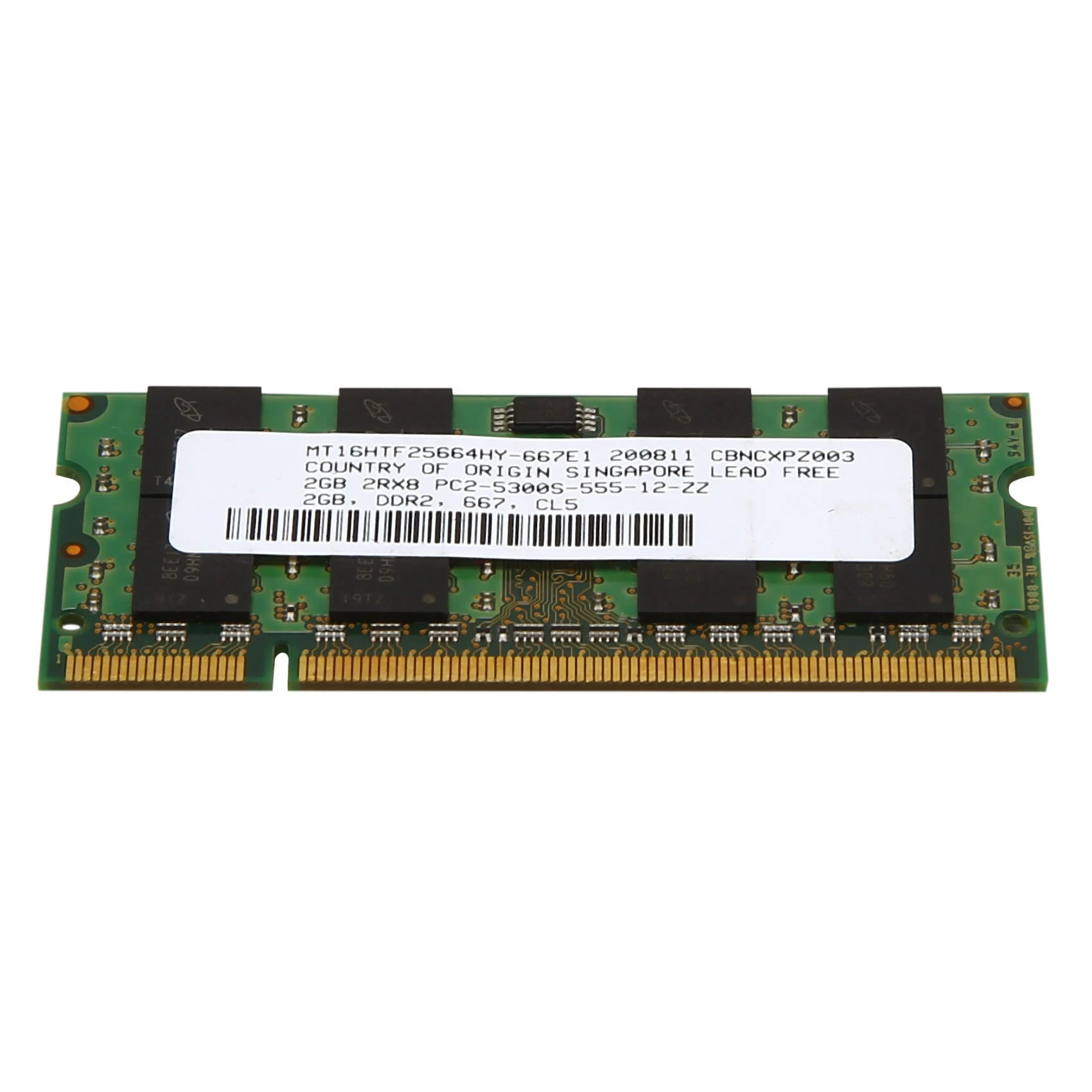 Оперативная память DDR2 2 Гб 667 МГц PC2 5300 ОЗУ для ноутбука 1 8 в контактов SODIMM Intel AMD