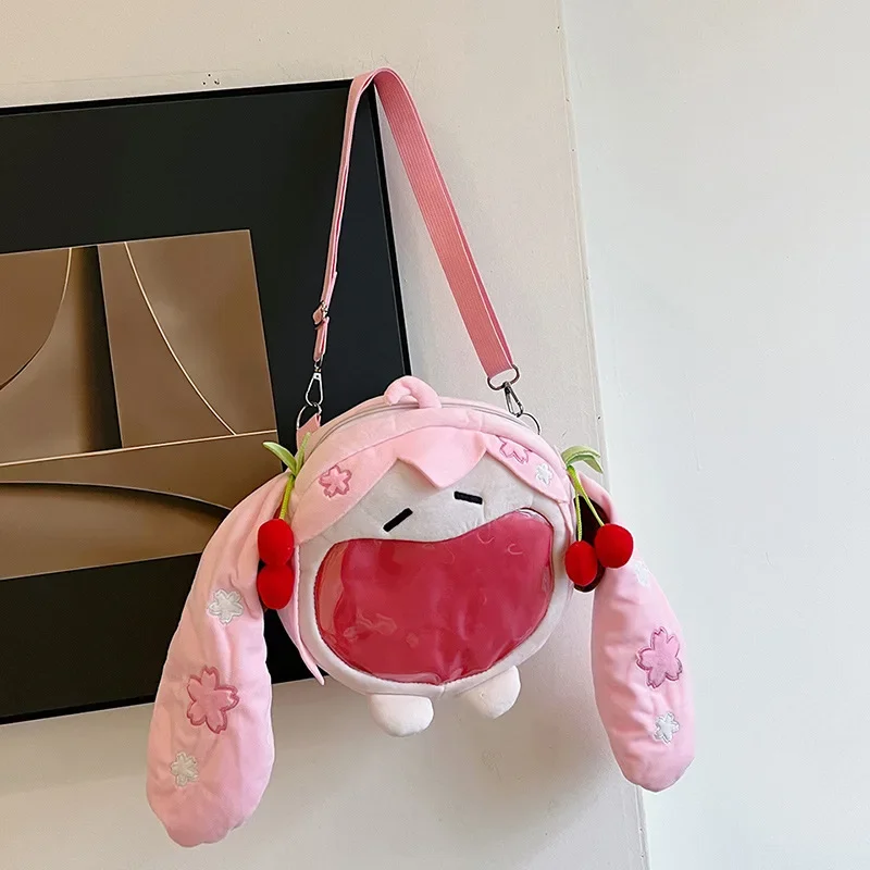 Фото Hatsune Miku, новая полупрозрачная сумка через плечо, мультяшная кукла Хацунэ Мику Itabag, периферийные устройства в стиле аниме, двумерные подарки для девочек №2