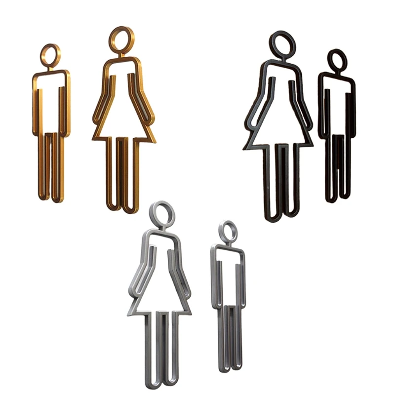 

Toilet Guide Sign for Restroom Door Accessories Man Woman Washroom Bathroom Sign
