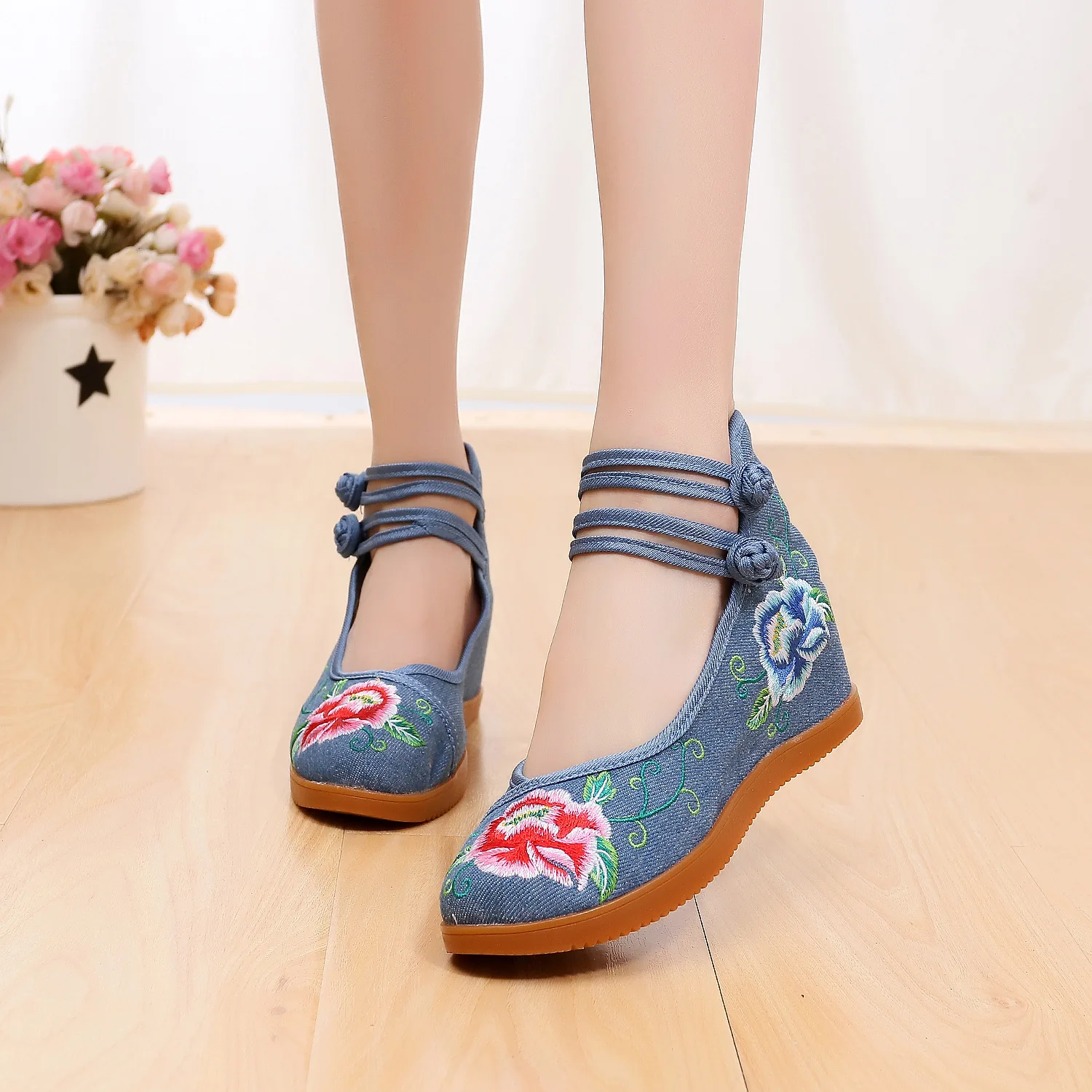 Veowalk/женские парусиновые туфли на плоской подошве с цветочной вышивкой и