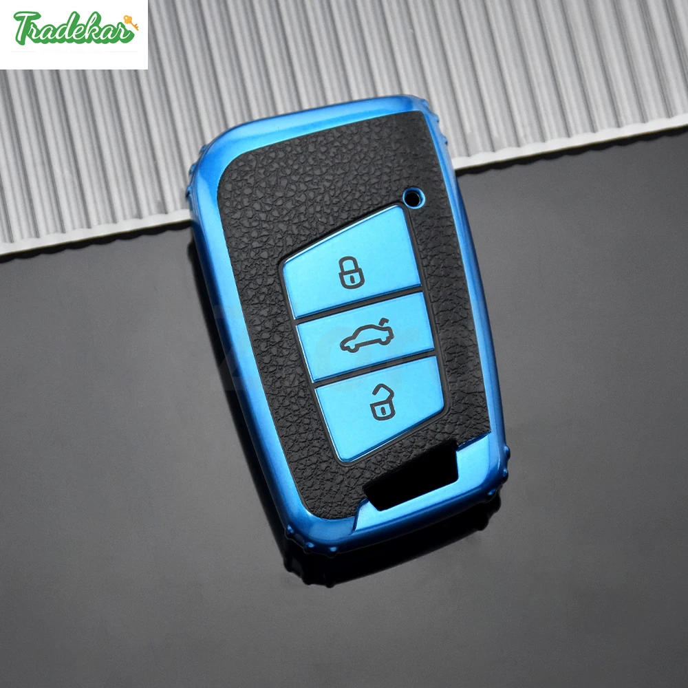 Кожаный чехол для автомобильных ключей из ТПУ Volkswagen Passat B8 Magotan подходит Skoda Superb A7