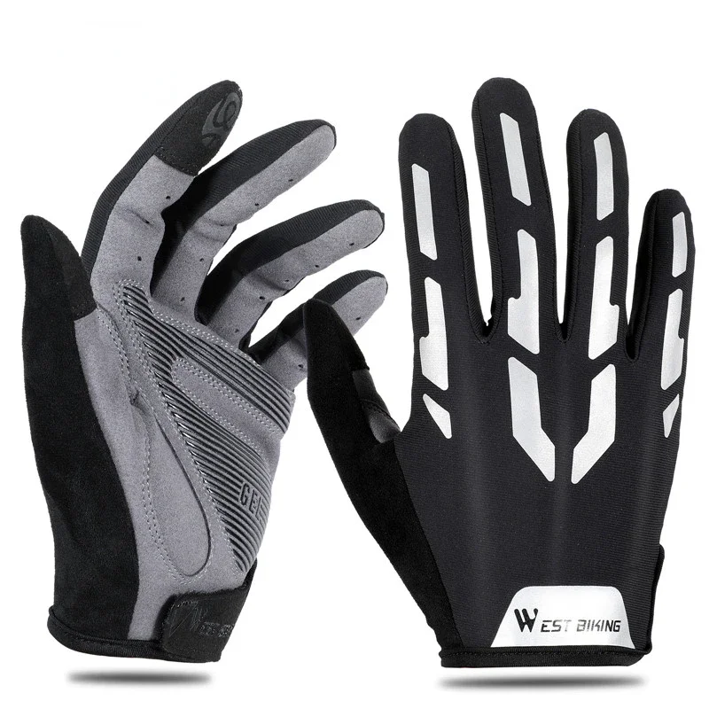 

BIKING Shockproof Reflective Cycling Gloves Half Finger Sport Gloves Men Women Summer Gym Fitness MTB Road Bicycle Gloves