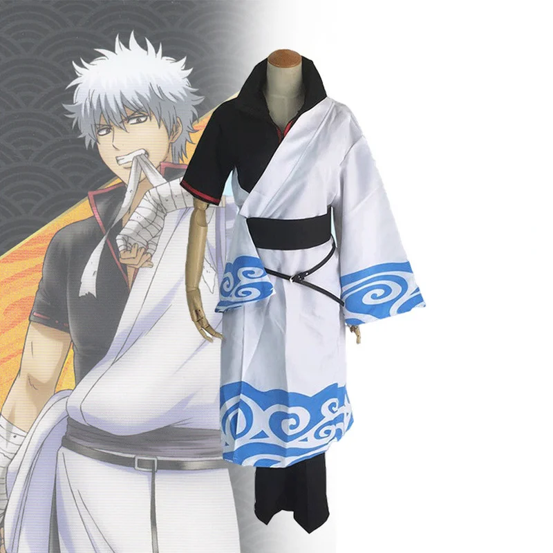 

Anime GINTAMA Suit Sakata Gintoki Cosplay White Yasha Novelty Stage Costumes