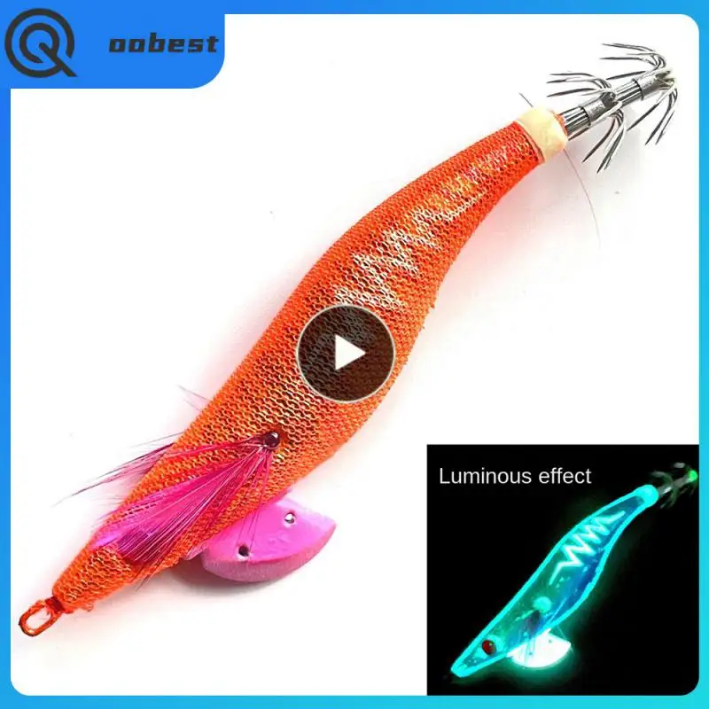 

10 Colors Luya Fake Bait Soft Hook Luya Bait Luminous 10 Color Fishing Tools 12g Fishing Lures Shrimp Squid Hook