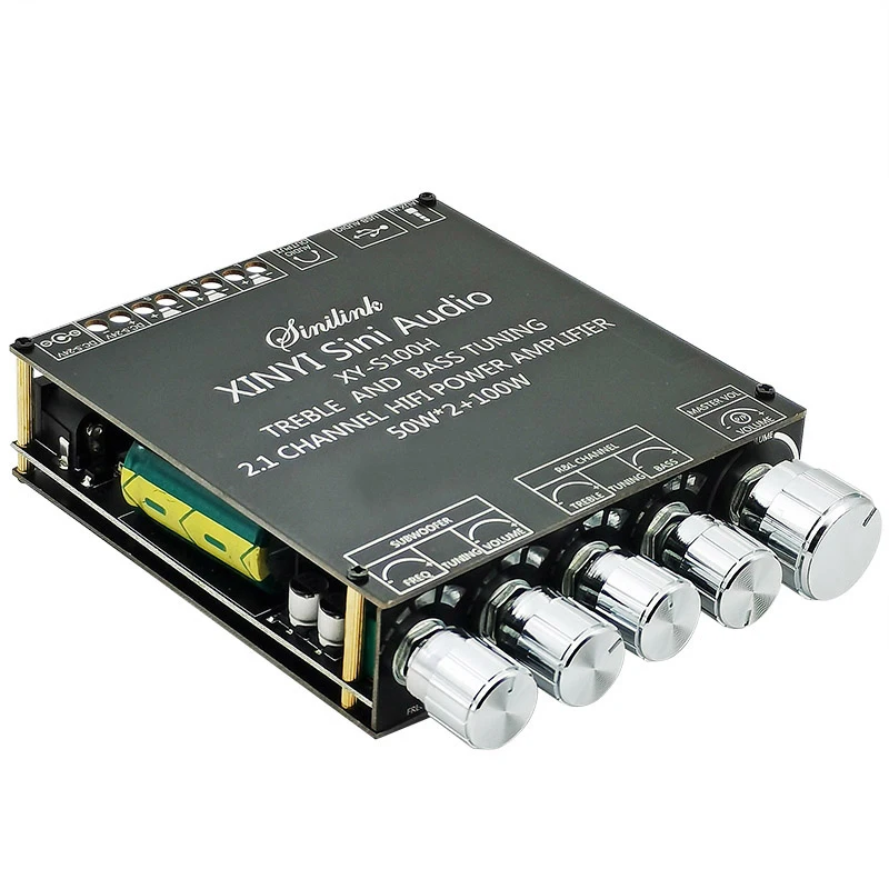 Плата цифрового усилителя мощности TPA3116D2 2 1 каналов U-диск Hi-Fi аудио Bluetooth 5 0 2*50 Вт +