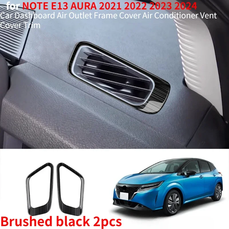 

Крышка рамы вентиляционного отверстия для приборной панели автомобиля, Крышка вентиляционного отверстия кондиционера, отделка для Nissan NOTE E13 AURA, аксессуары для интерьера 2021-2024