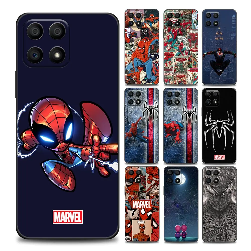 

Spider Man Marvel Comics Phone Case For Honor 50 30 10 Lite 30i 20e 9A 9C 9X Pro 8X Nava 8i 9 Y60 Cover Soft Silicone Cases