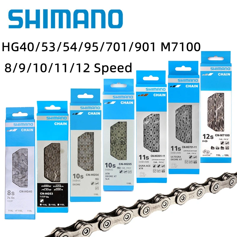 

Sram Shimano 8/9/10/11/12 Speed MTB/ Road Bike Chain HG40/53/54/95/701/901 M7100 With Original Box Bicycle Accessories Hotsale