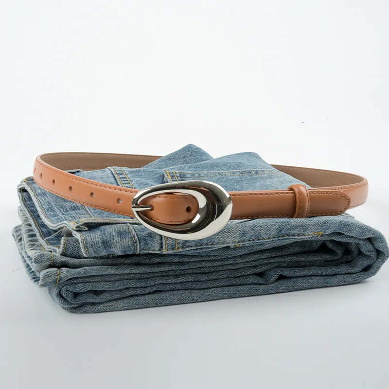 

New Versatile Women's Belt Leather Simple Texture Belt