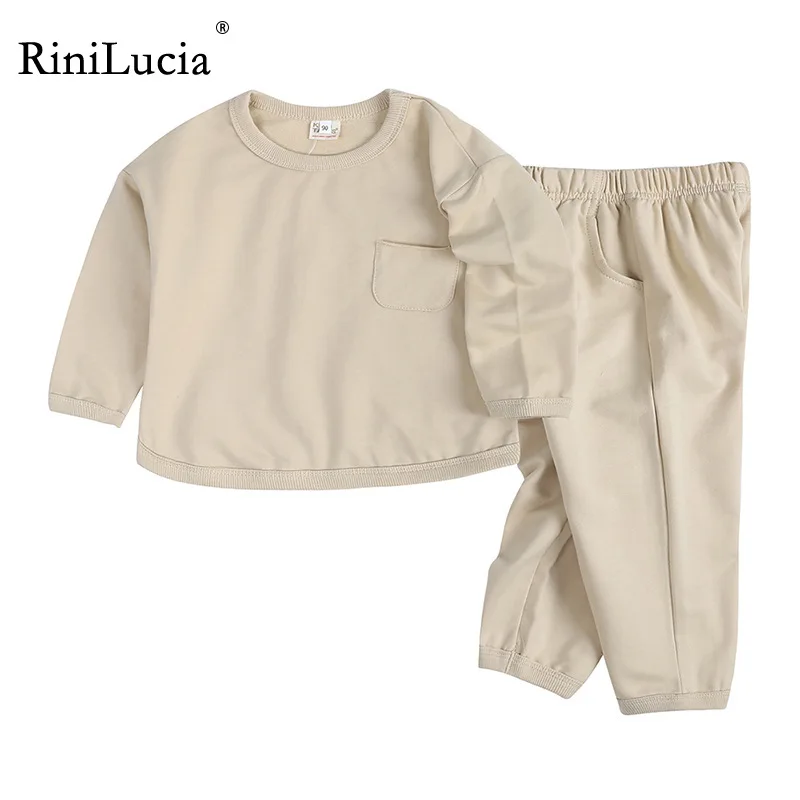 

RiniLucia Boys Girls Spring Autumn Narutoes Sport Clothes Sets Kids Casual Solid Long Sleeve Tops + Pants Children Costum