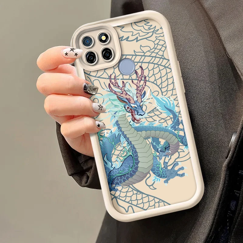 Чехол-накладка силиконовый с рисунком дракона для Oppo Realme C12 C25 C25s Narzo 30A C 25 25S